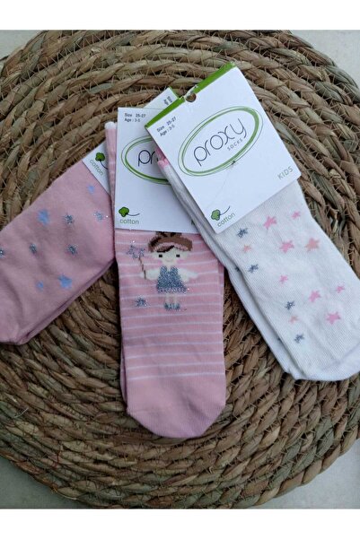 LİA Underwear Patterned Children's Socks 3-Piece