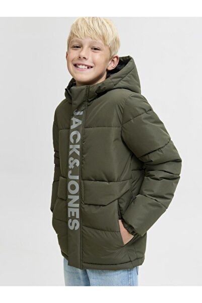 Jack & Jones Boy's Green Jcospeed Puffer Sn Jnr Coat 12246122-Duffelbag