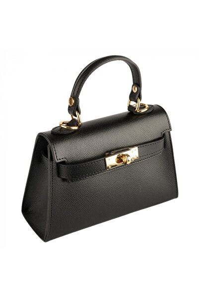 AZZURA Geantă Pixie 100% piele, neagră