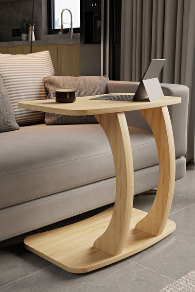 eda hacıoğlu edam bedding group Safir Meşe Dikdörtgen C Model Yan Sehpa Harek...