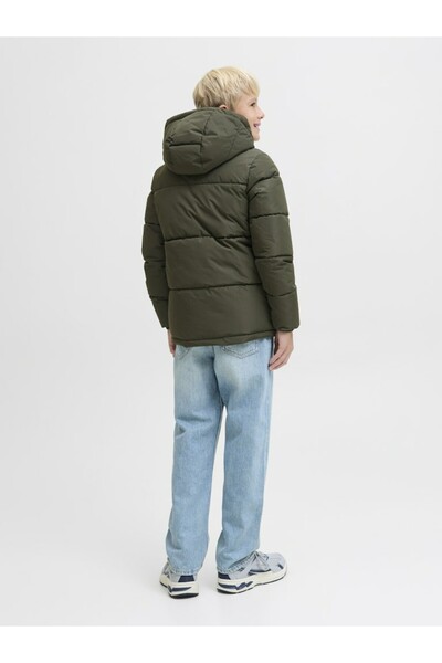 Jack & Jones Boy's Green Jcospeed Puffer Sn Jnr Coat 12246122-Duffelbag