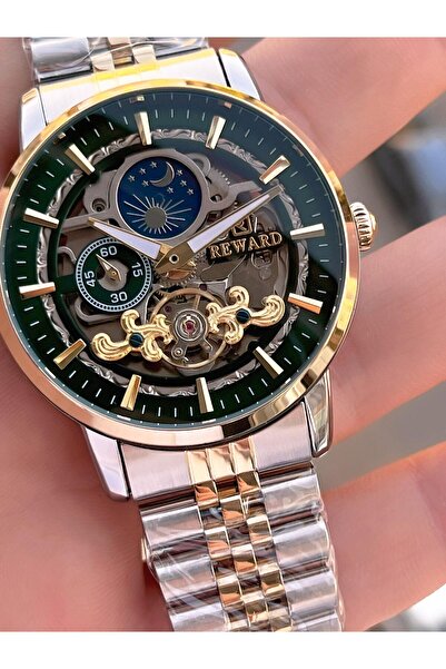 Reward Automatic Steel Band 5 Atm Water Resistant Men's Wristwatch Vs.Blkt.0612