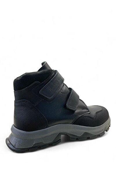 Tuğba Ortopedi 8053 Orthopedic 100% Genuine Leather Young Black Banded Boots