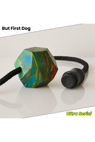 But First Dog Köpek Oyuncağı 6cm Sekizgen Kauçuk Stoperli Top – Ultra Series