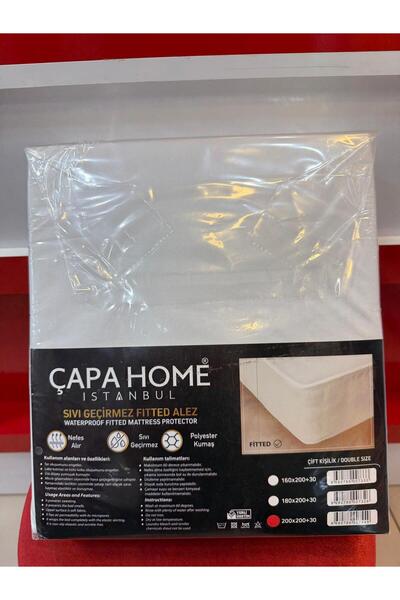 Çapa Home SIVI GEÇİRMEZ FITTED NEFES ALABİLEN PREMİUM KALİTE ÇİFT KİŞİLİK BÜYÜK BOY YATAK ALEZİ 200X200+30