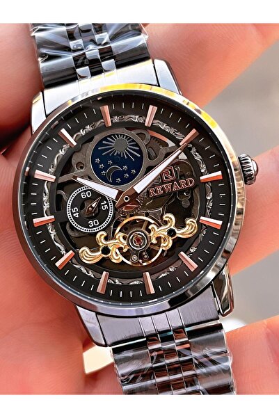 Reward Automatic Steel Band 5 Atm Water Resistant Men's Wristwatch Vs.Blkt.0614