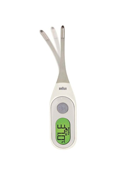 Braun Digital thermometer with age-accurate technology, color LCD display, and 8-second rapid fever alarm