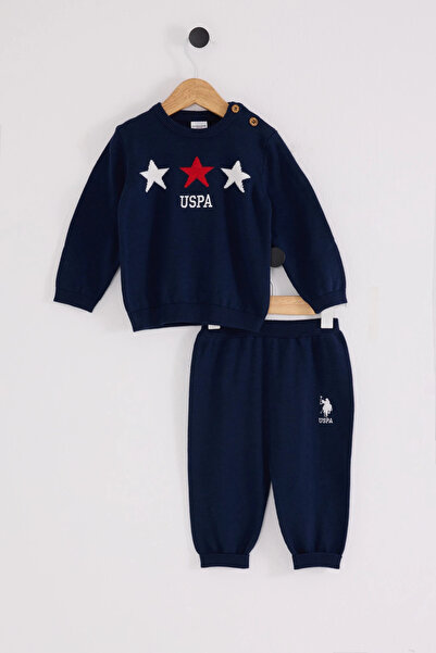 U.S. Polo Assn. U.S.Polo Boy's Knitwear 2-Piece Set - Navy Blue