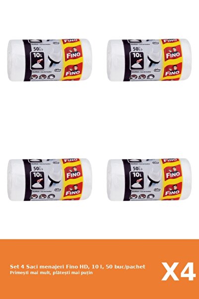 Fino Set 4 Saci menajeri HD, 10 l, 50 buc/pachet