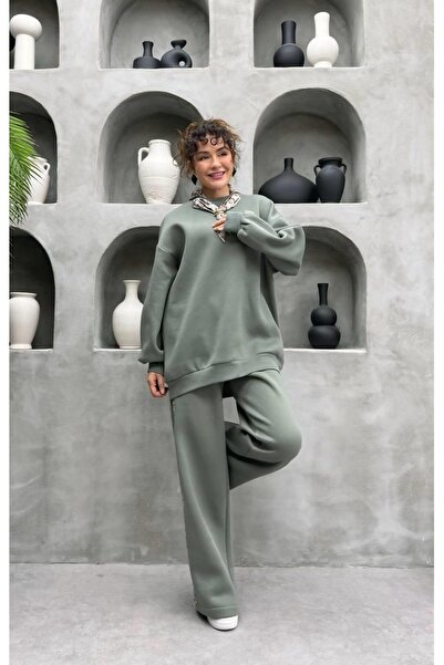 Cardella Σετ παντελόνι με λεπτομέρεια φουλάρι - Γυναικείο Σετ Φόρμας