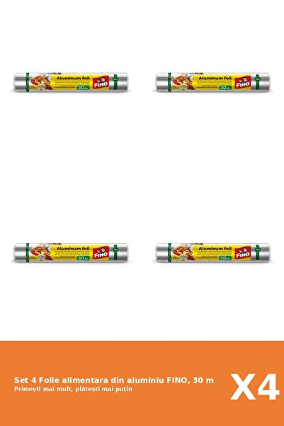 Fino Set 4 Folie alimentara din aluminiu FINO, 30 m