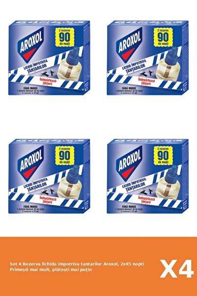 Aroxol Set 4 Rezerva lichida impotriva tantarilor Aroxol, 2x45 nopti