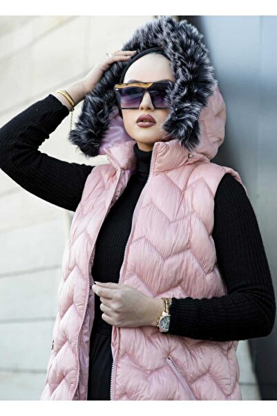 ASAFF sıfır kol şişme mont kadın