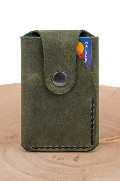 tudorAce Minimalist wallet for cards and folded banknotes, handcrafted from genuine pull-up leather