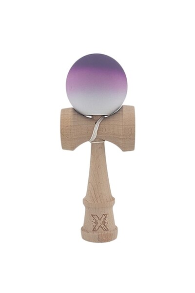 xpress sales Kendama X Original, Profesional, Lemn, Mâner Cauciucat, 18 cm, Negru/Maro/Alb