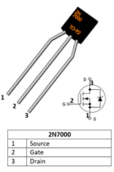 okn teknoloji 2N7000 N-CHANNEL MOSFET