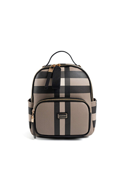 Silver Polo حقيبة ظهر نسائية باللون البني - أسود SP1130