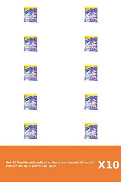Aroxol Set 10 Pastile antimolii si antiacarieni 20 bucati