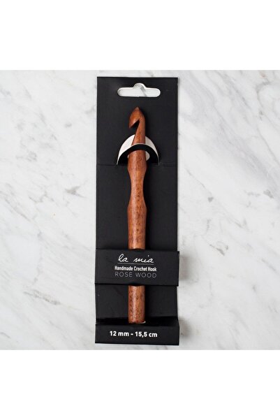 INURA GLOBAL لا ميا روزوود 12 ملم 15.5 سم خشب صوف كروشيه