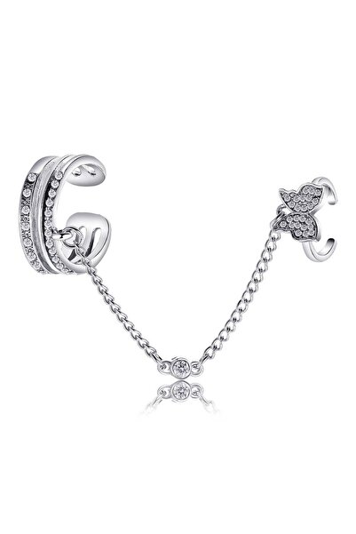 huitich Butterfly Charm Double Ring with Chain