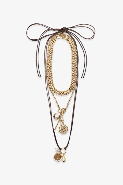 stravis Çoklu Madalyon Charm Kolye