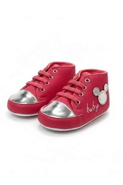 Zekids Baby Girl Mickey Patterned Sneakers-Look Booties