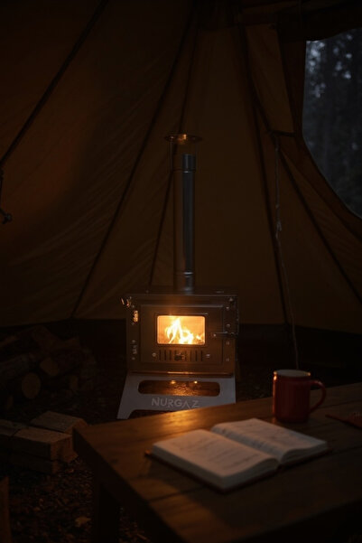 NURGAZ Krom Katlanır Kamp Sobası