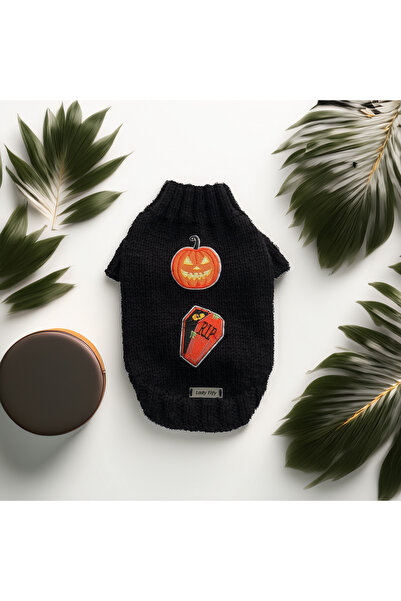 Lady Fify سترة الهالوين السوداء للقطط والكلاب