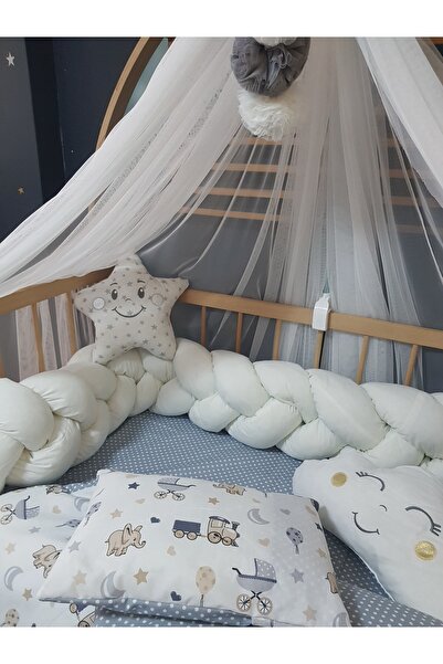 bebek_iklimi طقم نوم للأطفال محبوك ومضاد للحشرات مقاس 240 سم 60×120 - يشمل وس...