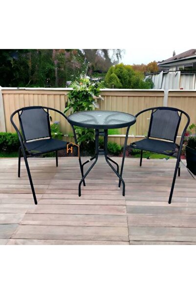 Al Saada Home Discounted 2-seat outdoor set with 60x60 cm table - Gray