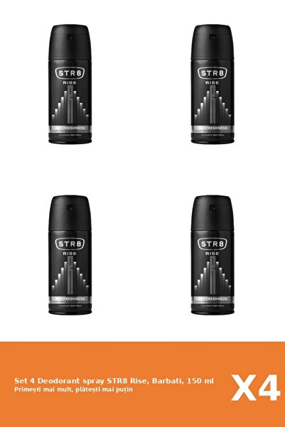 str8 Set 4 Deodorant spray Rise, Barbati, 150 ml