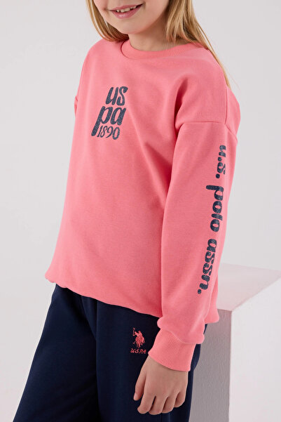 U.S. Polo Assn. 4-15 Years Old Licensed Us Polo Assn Girls' Suit-Pink