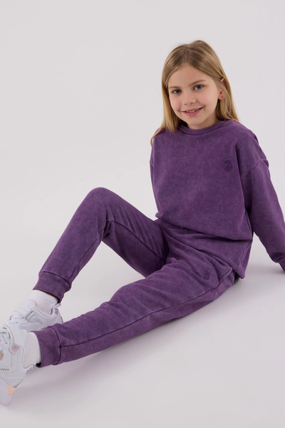 U.S. Polo Assn. 4-15 Years Licensed U.S. Polo Assn. Girls' Suit-Purple