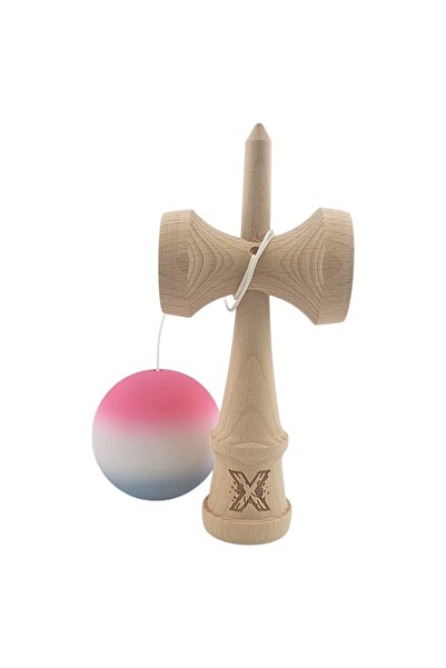 xpress sales Kendama X Original, Professional, Flippy, Wooden, Rubber Grip, 18 cm, Pink/White/Grey