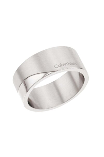 Calvin Klein خاتم نسائي من مجموعة المجوهرات الدائرية البسيطة