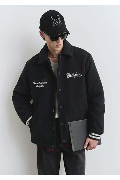 Mavi Μαύρο ανδρικό παλτό M0110625-71379