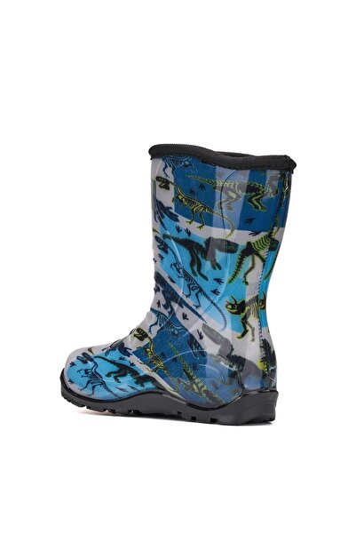 Tuğba Ortopedi 514 Хлопчача дошкільна синя динозаврова тепла підкладка дощова чобітка