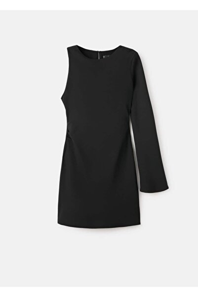 MANGO Woman Asimetrik kollu elbise