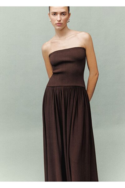 MANGO Woman Straplez elbise