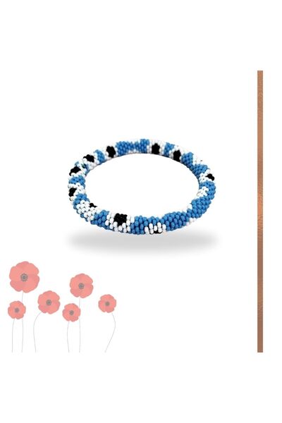 Pötikare Butik Atölye Red Retro Daisy Bracelet