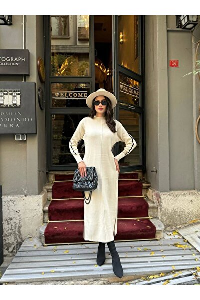 Füme Triko çımalı elbise