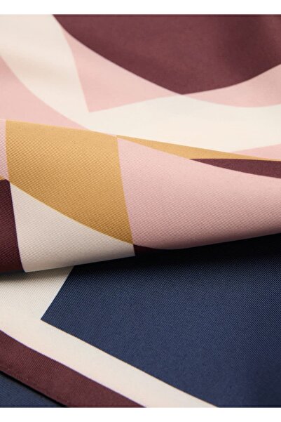 MANGO Woman Geometrik desenli fular