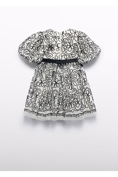 Abel & Lula Mayoral Abel&Lula Girl's Balloon Sleeve Dress Black