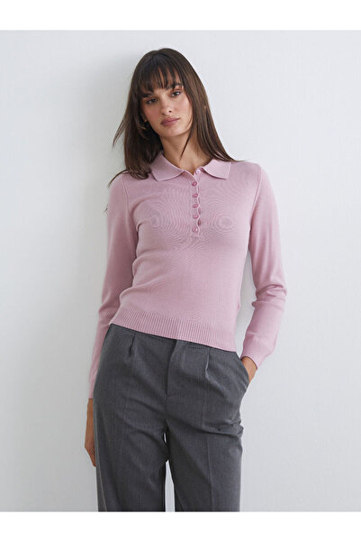 LC Waikiki Lcw Vision Lilac Polo Neck Women's Knitwear Sweater