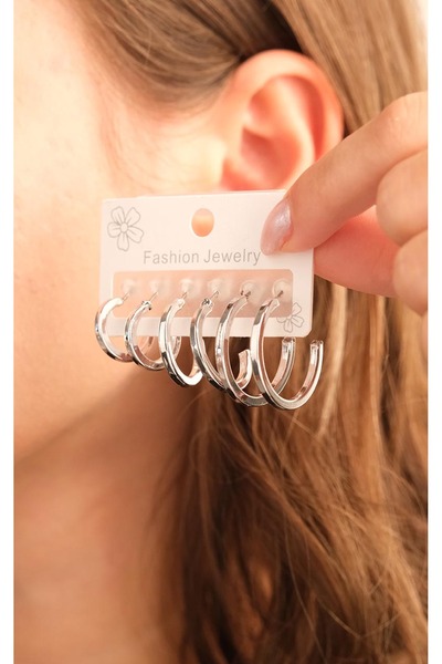 Jack Ferrero Kadın Çoklu Altın Kaplama Küpe Seti