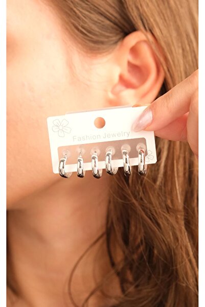 Jack Ferrero Kadın Çoklu Altın Kaplama Küpe Seti