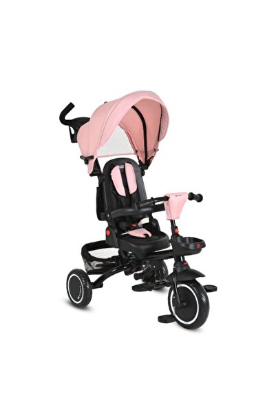 byox Tricicletă pliabilă Cruz roz (12–72 luni) – Scaun rotativ la 360°, contr...