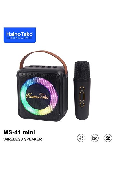 haino teko germany MS 41 Mini Wireless Bluetooth Portable Speaker with Mic Black