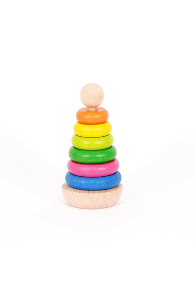 BALATOYZ Montessori Wooden Ring Tower