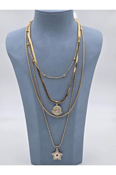 Özce Çelik Çoklu Kolye // KOLYE-6262